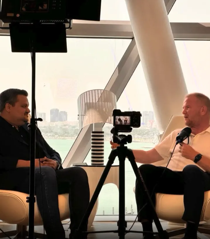 Podcasting with a famous British host based in Qatar about Tech Destination Pakistan and success stories of Pakistani IT Ecosystem